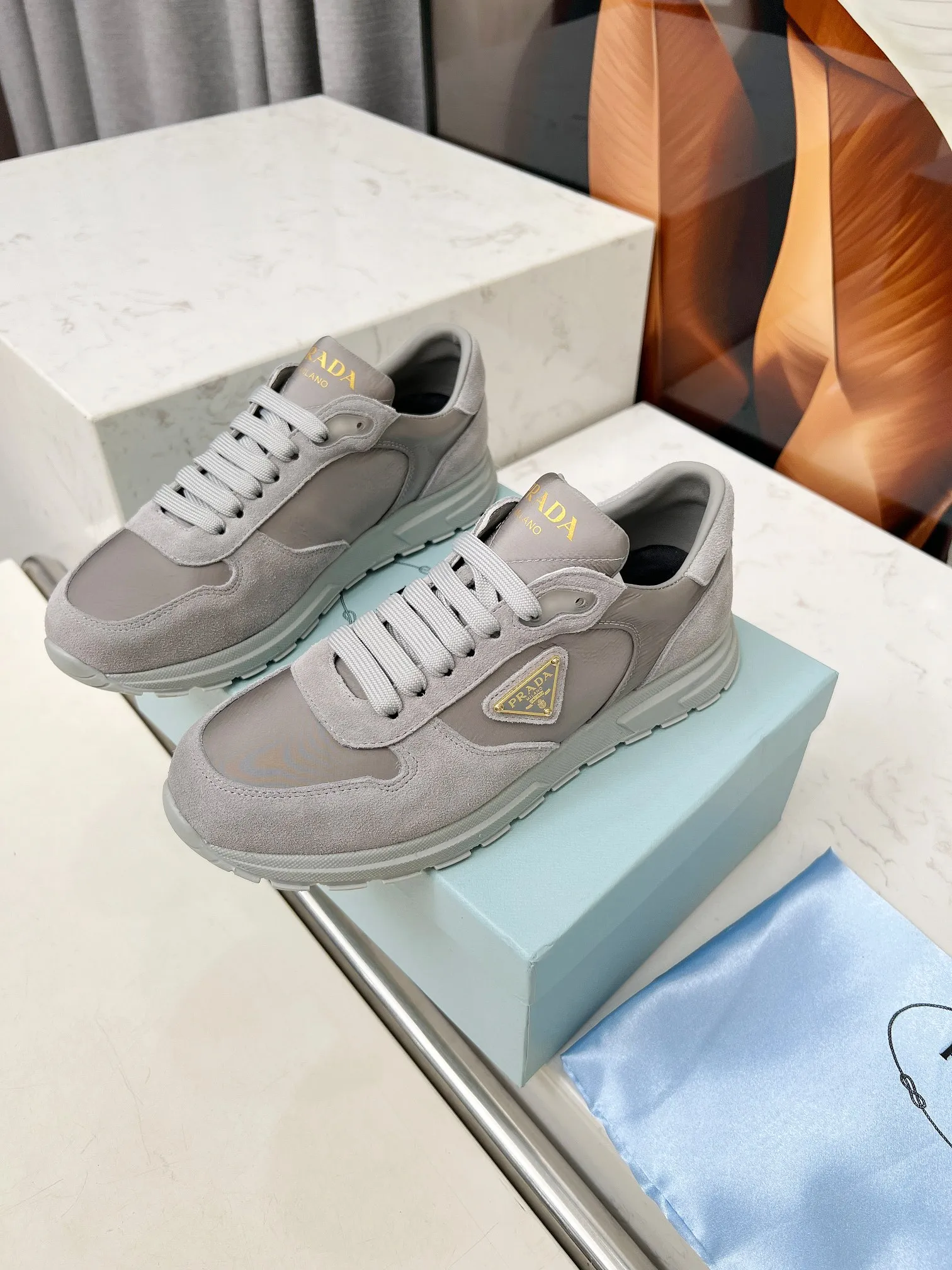 👟👟Ex-factory price 540👟👟 Prada "PRADA.." 2025 explosive model has been shipped. , original 1:1 development, four colors available 35--41 "Code 34 and 41 can be customized and cannot be returned or exchanged"